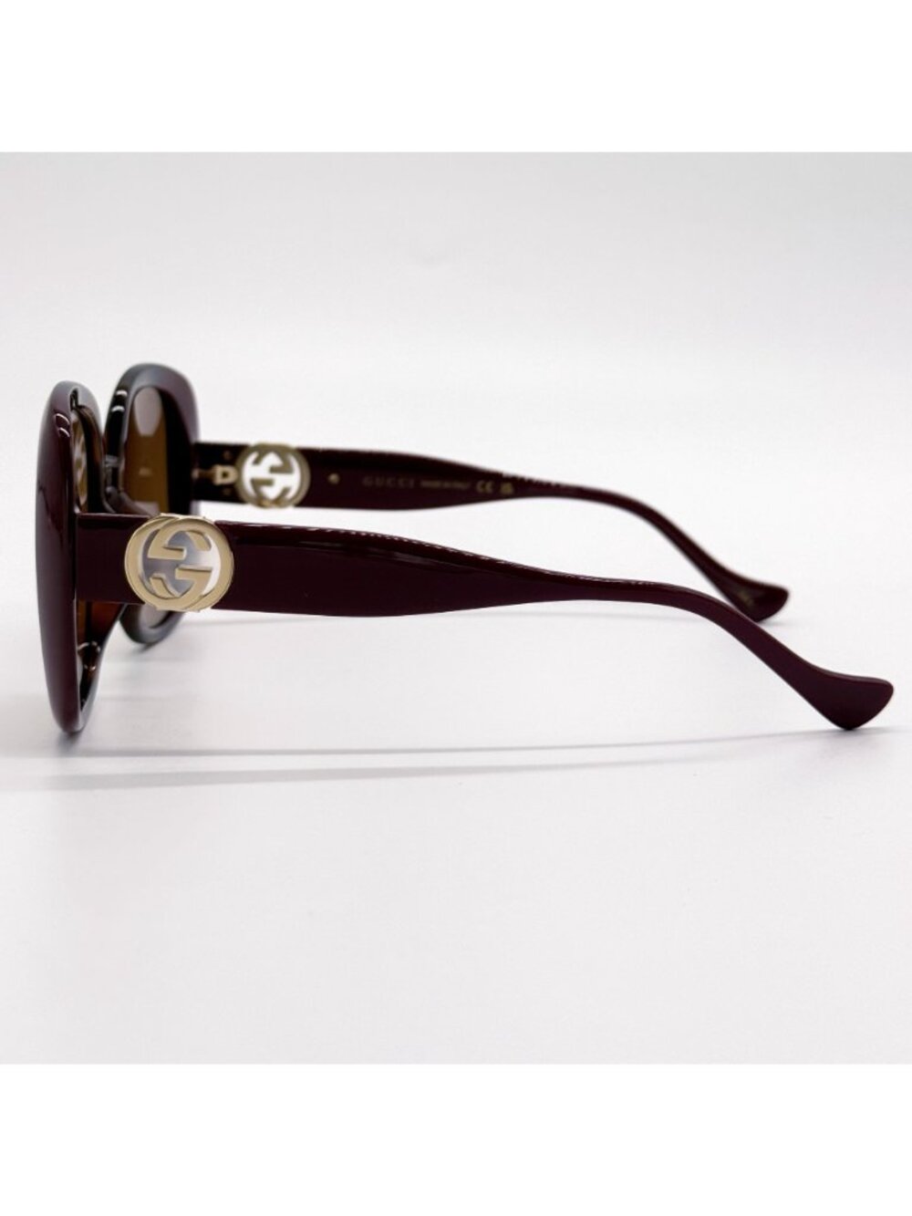 NEW GUCCI SUNGLASSES GG1029SA 003 HAVANA OVERSIZED WOMEN GUCCI WITH CHAIN - Picture 10 of 13
